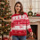 (XL, Red) Γυναικείο Χριστουγεννιάτικο Πλεκτό και Μακρυμάνικο 4