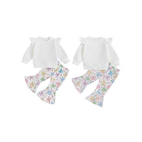 (18-24 Months, White) Φθινοπωρινά ρούχα νήπια 2 τεμαχίων 1