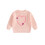 (12-18 Months, Light Pink) Mädchenpullover, langärmelig, Rundhalsausschnitt, Herzblumenmuster, warmer Winterpullover 1