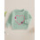 (6-9 Months, Green) Mädchenpullover, langärmelig, Rundhalsausschnitt, Herzblumenmuster, warmer Winterpullover 3