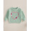 (3-4 Years, Green) Mädchenpullover, langärmelig, Rundhalsausschnitt, Herzblumenmuster, warmer Winterpullover 3
