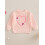 (12-18 Months, Light Pink) Mädchenpullover, langärmelig, Rundhalsausschnitt, Herzblumenmuster, warmer Winterpullover 3