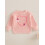 (9-12 Months, Pink) Mädchenpullover, langärmelig, Rundhalsausschnitt, Herzblumenmuster, warmer Winterpullover 4
