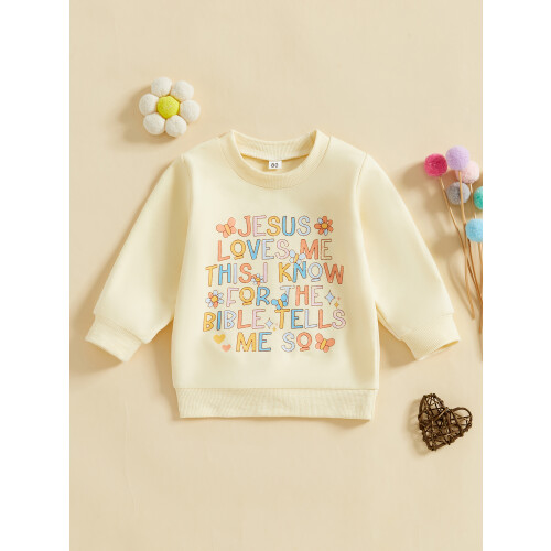 (6-12 Months, Beige) Βρεφικό Φούτερ Λουλούδι Χειμερινά Ρούχα 2