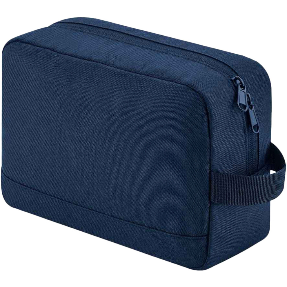 Bagbase (One Size, Navy) Unisex Adult Essentials Recycled Toiletry Bag Blue