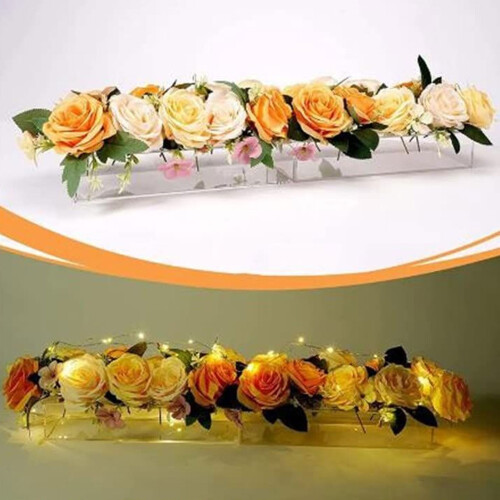 Clear Acrylic Rectangular Flower Vase