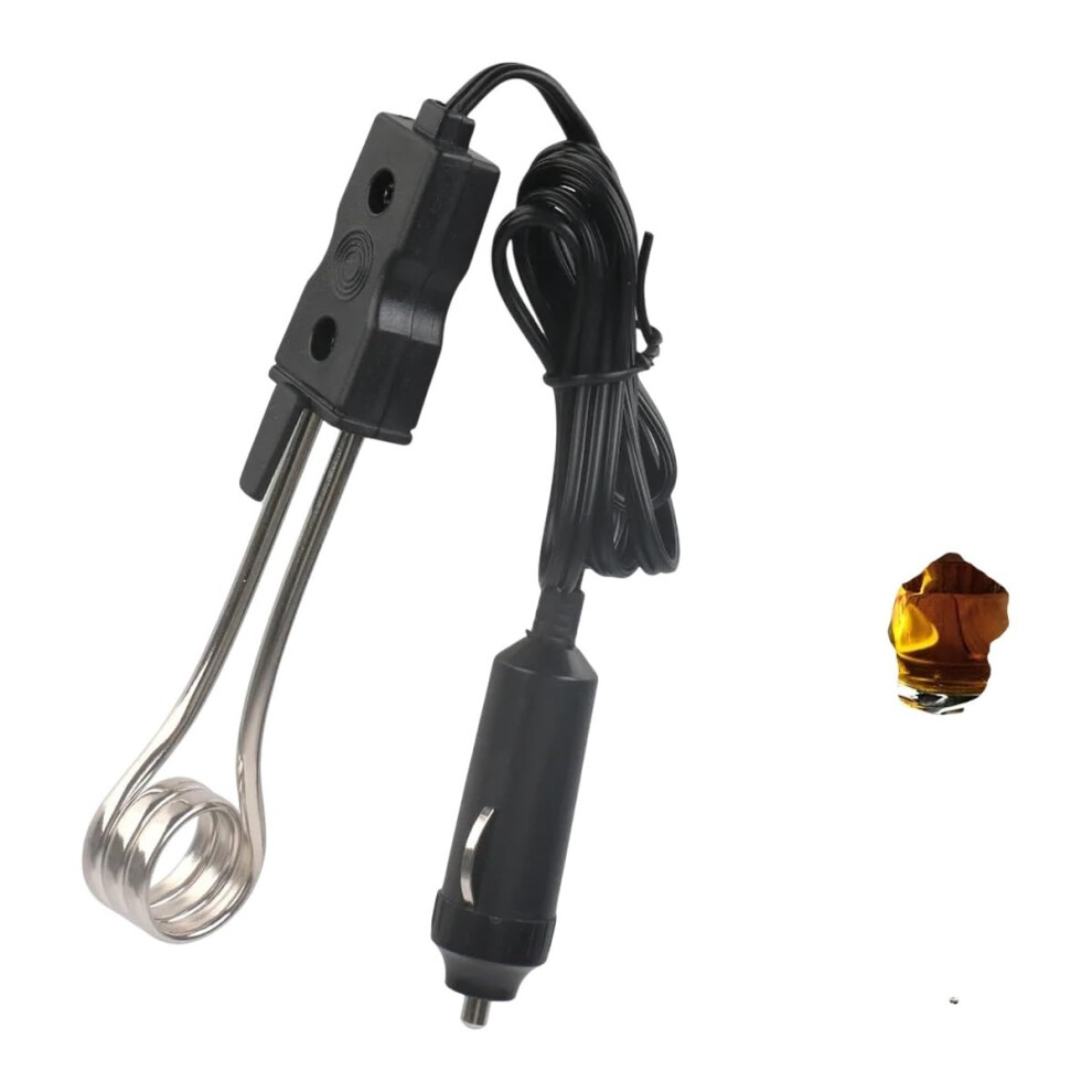 12V 24V Car Immersion Heater With Cigarette Lighter Plug, Fast Heating Travel Water Boiler For Tea Coffee 9771547182344