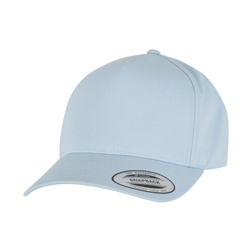 (One Size, Light Blue) Flexfit By Yupoong 5 Panel Classic Snapback Cap