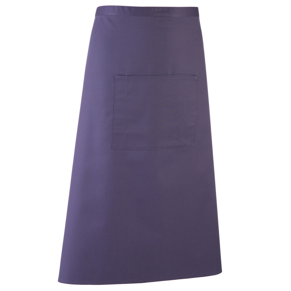(One Size, Purple) Premier Unisex Colours Bar Apron / Workwear (Long Continental Style) (Pack Of 2) 5059269104252