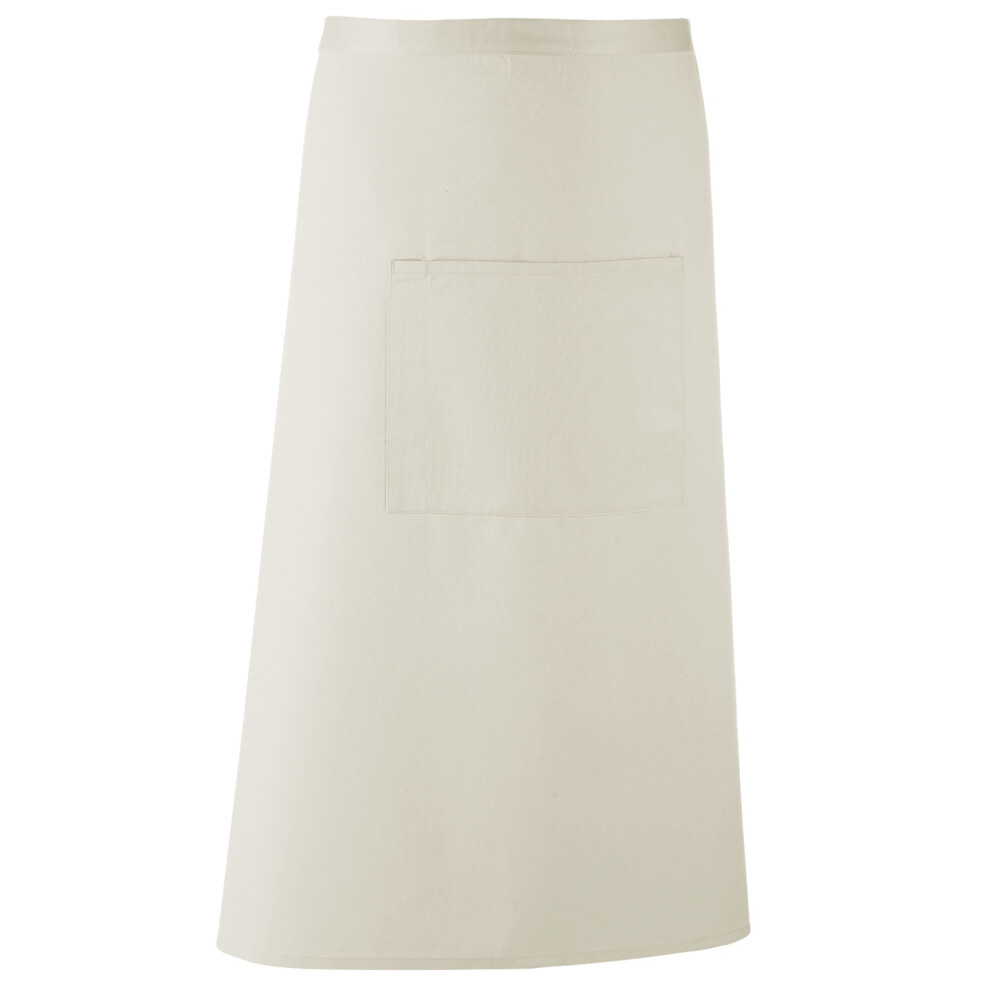 Premier (One Size, Natural) Unisex Colours Bar Apron / Workwear (Long Continental Style) (Pack Of 2)