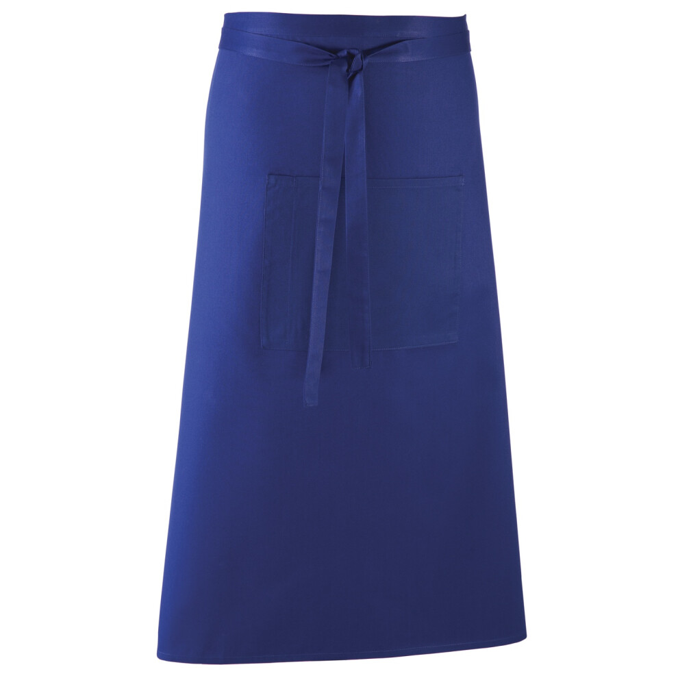 (One Size, Royal) Premier Unisex Colours Bar Apron / Workwear (Long Continental Style) (Pack Of 2) 5059269104276