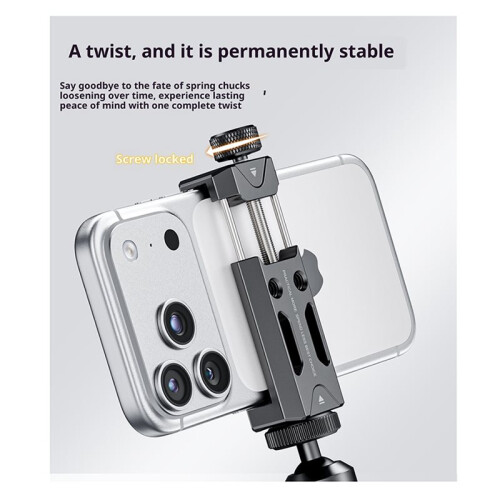 Trípode para Teléfono con Clip para Smartphone, de Aluminio, Minitrípode de Bolsillo Universal. 2