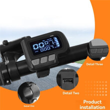 EN06 LCD Electric Bike Display Meter 35A 36V/48V/52V Sine Wave Controller Kit for Scooter E-Bike Modification
