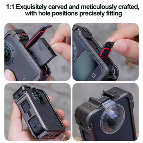 Magnetic Quick-Release Cage Frame for  Osmo 360 Camera 1/4 Screw Hole Cold Shoe Mount Action Camera Accessories 2