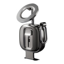 Multifunctional Foldable Portable Magnetic Phone Holder/Tripod Rotating Universal 360 Travel Stand Adjustment Black