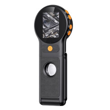 Microscope Numérique Portable 64G pour Enfants, Pliable, Objectif AF 1080P, Écran Couleur IPS 2", Grossissement 500x, 2 MP.