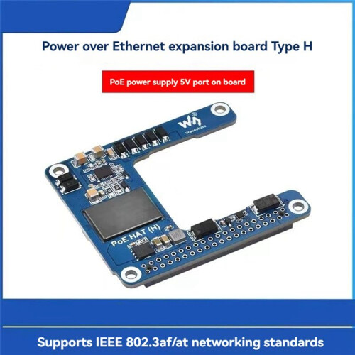 Waveshare for Raspberry Pi 5/CM5 PoE HAT Power over Ethernet HAT(H) 5V 5A Support 802.3af/At with Case for RPI 5/CM5 1