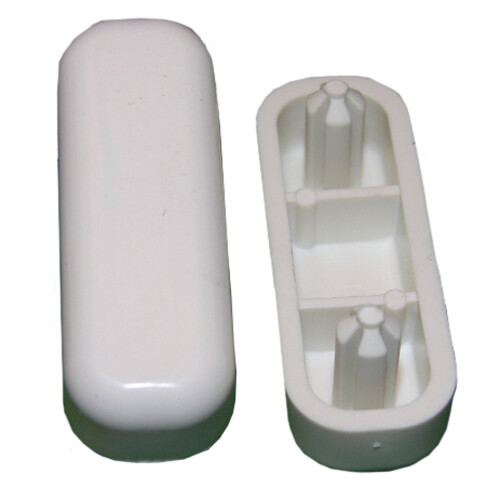 Oval PushIn Toilet Seat Bumpers Replacement White Plastic Durable Scratch Protection 1Pack