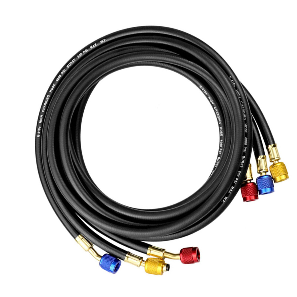 Professional Refrigerant Charging Hose Set For Ac Colorcoded 0.9M With Flow Control Valves 9771547182412
