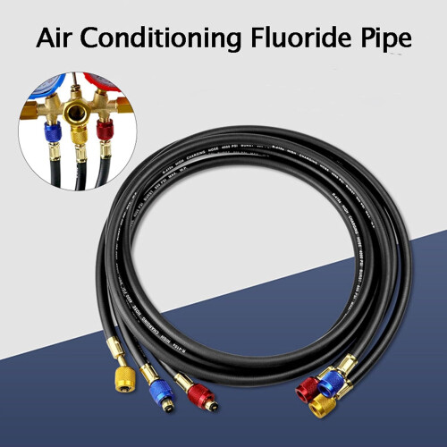 Professional Refrigerant Charging Hose Set for AC , ColorCoded 0.9M with Flow Control Valves 2