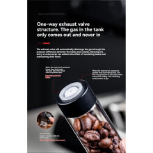 Single Dose Glass Jars Containers Airtight Sealed Borosilicate Aroma Valve 12 Holes Espresso with Coffee Bean Glass Jars