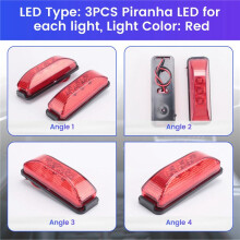 2PCS 24V 3.9 Polegadas 3 LED Caminhão Reboque Luz Vermelha Dianteira Traseira LED Lado Marcador Luzes Indicador de Apuramento Lâmpada Impermeável