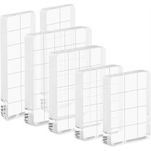 6PCS Acrylic Stamp Block, 4 Size Clear Stamp Blocks Decorative Stamps Block Stamp Block Decorative Stamps Scrapbooking