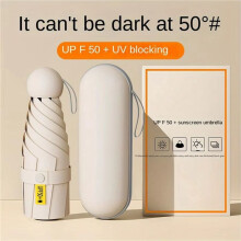1pcs Anti-Uv Umbrella for Sunny and Rainy Days, Portable with Uv Coating and 6 ReinforcedRibs