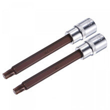 T50 Torx Bit Socket 1/2 Inch Drive 140mm S2 Steel CRV Torque AntiRust Precision Fit 2 Pcs