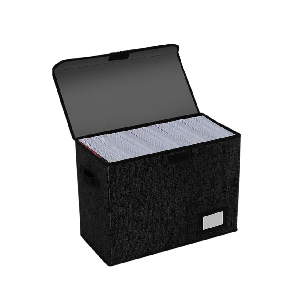 Comic Book Storage Boxes, Back To School Fold Comic Short Box Case With Lid, Book Bin Container Holds 150 Comics Black Tauoh