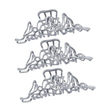 3pcs Metal Hair Claw Clips with Strong Grip, Large Hollow Shark Tooth Design for Thick Long Hair