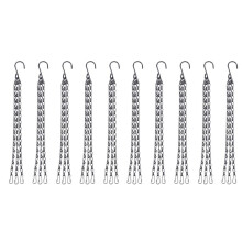 10pcs Bird Feeders Hanger Imitation Rattan Hanging Flower Pot Chains Decorative Grow Basin Home Garden Decor