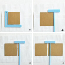 6Pcs Bookbinding Easy Scrapbooking Tool for , Great Stencils and Cutter Guide Kit Can Be Made Into Notebook