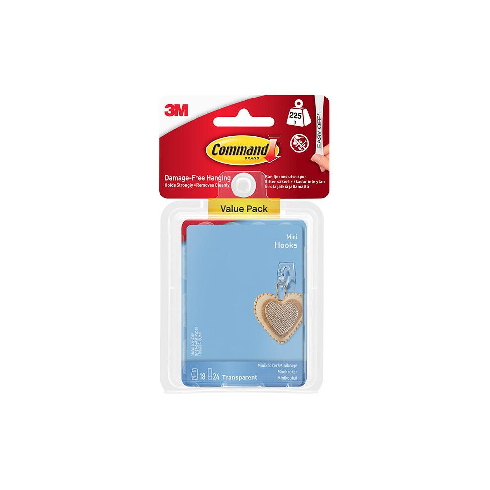 Command 17006Clr-18Ukn Mini Hooks Value Pack 225G 18Pk 5063750884714