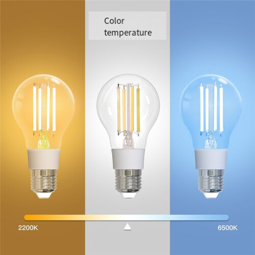 Tuya Zigbee  Filament Bulb 7W LED Light Lamp E27 Dimmable Lighting 806Lm CCT  Dimmable Indoor Decorative Light 2