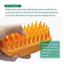 Pet Shampoo Brush for Long & Short Hair Medium Large Pets Dogs Cats, Anti-Skid Rubber Dog Pet Mouse Grooming Green