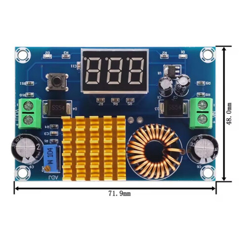 XH-M411  5V-45V Boost Converter Module Voltage Regulator Adjustable Step  Voltmeter Digital Display Module 1
