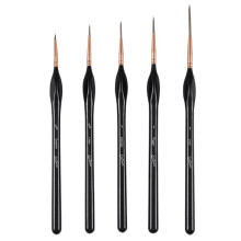 Ultra-Fine Brush Set for Acrylic Watercolor Drawing Nylon Hook Pen Fine Point Oil Painting Tools Kit Black