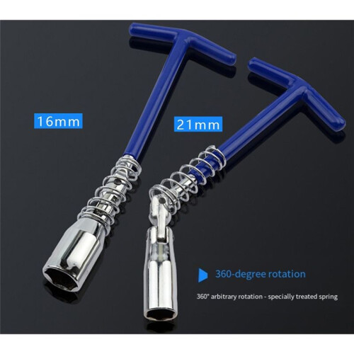 Car  Removal Tool T Bar Flexible Spanner  Socket Wrench Tool 21mm Socket Universal Joint 2