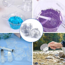 150Pcs 40ml Clear Plastic Measuring Cups for Epoxy, Paint & Jewelry Making