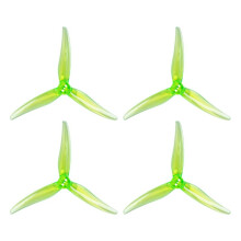 2Pairs 4525 3-Blade PC Propeller Three-Hole for 2004 Motor for FPV Freestyle Drones Fluorescent Yellow