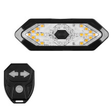Luz Trasera de Señal de  para Bicicleta, Inalámbrica, LED, Recargable Vía USB, Luz de Advertencia con Control Remoto para Accesorios de Ciclismo.