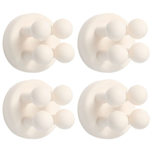 4Pcs Silicone Toothbrush Holders - Multi-Function Self Adhesive Wall Mounted Hooks for Hanging Ke A