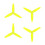 Hélice de 3 Pás T3X1.8X3-1.5MM PC para Avião RC de 3 Polegadas FPV Drone Acessório DIY 1