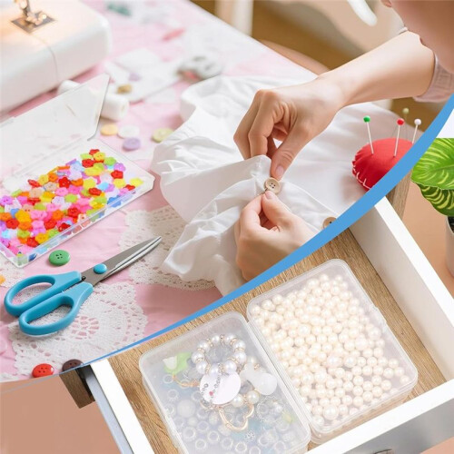 24 Pack Plastic Crayon Boxes with Lids, Clear Stackable Storage Containers for Crayons Bulk, Classroom Organizer, Art 1