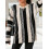 (XL, Multicolor) Γυναικείο Ριγέ Πουλόβερ Στρογγυλή Λαιμόκοψη 6