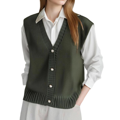 (One Size, Army Green) Γυναικεία Ζακέτα Χαλαρή Χειμερινά Ρούχα