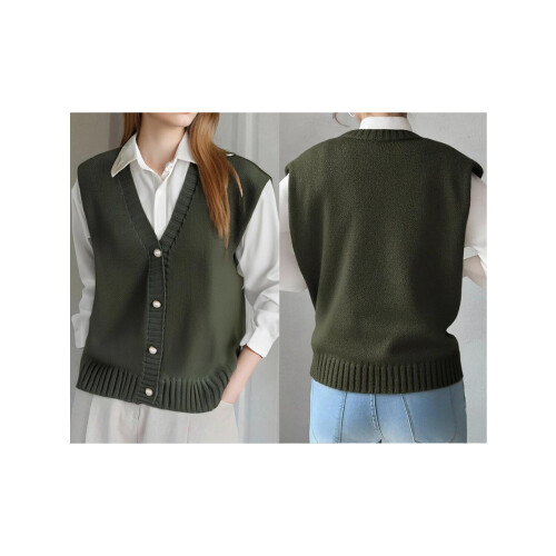 (One Size, Army Green) Γυναικεία Ζακέτα Χαλαρή Χειμερινά Ρούχα 1