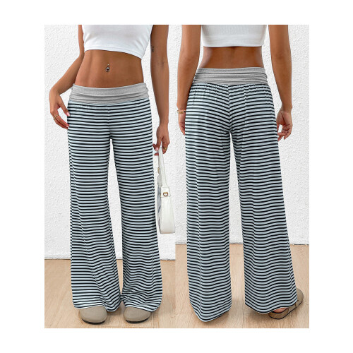 (XL, Blue) Γυναικείο παντελόνι φαρδιά καθημερινή χρήση 1
