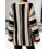 (XL, Multicolor) Γυναικείο Ριγέ Πουλόβερ Στρογγυλή Λαιμόκοψη 8